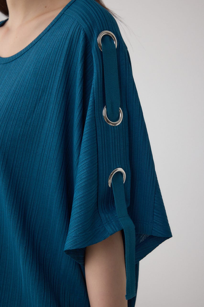 アイレットカットトップス D/BLU FREE