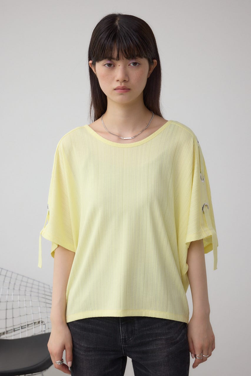 アイレットカットトップス L/YEL FREE