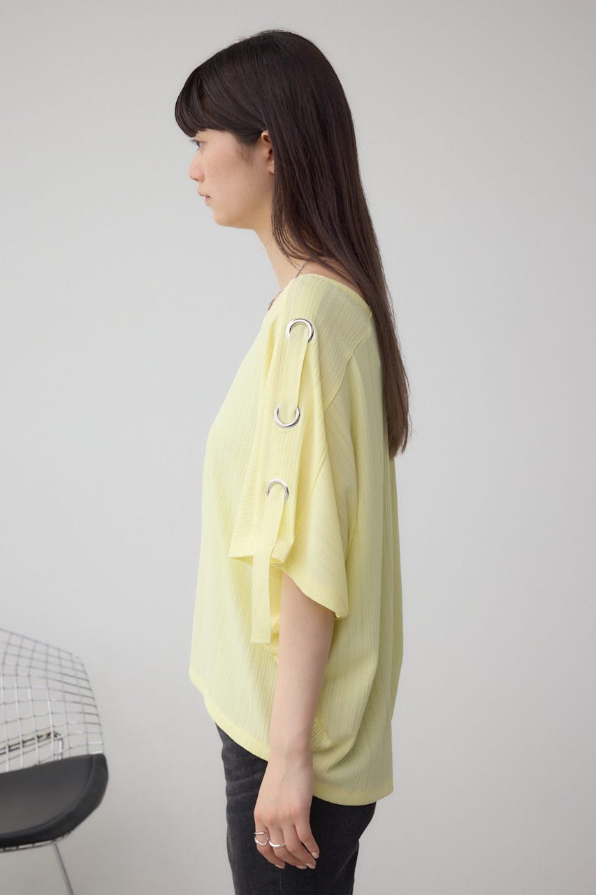 アイレットカットトップス L/YEL FREE