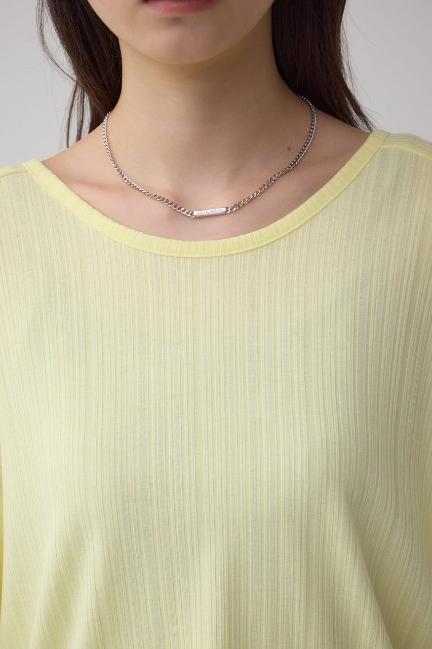 アイレットカットトップス L/YEL FREE