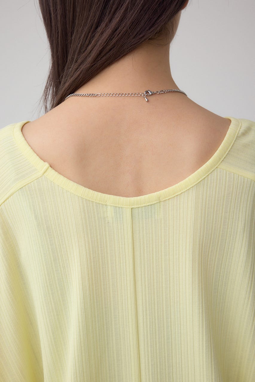 アイレットカットトップス L/YEL FREE
