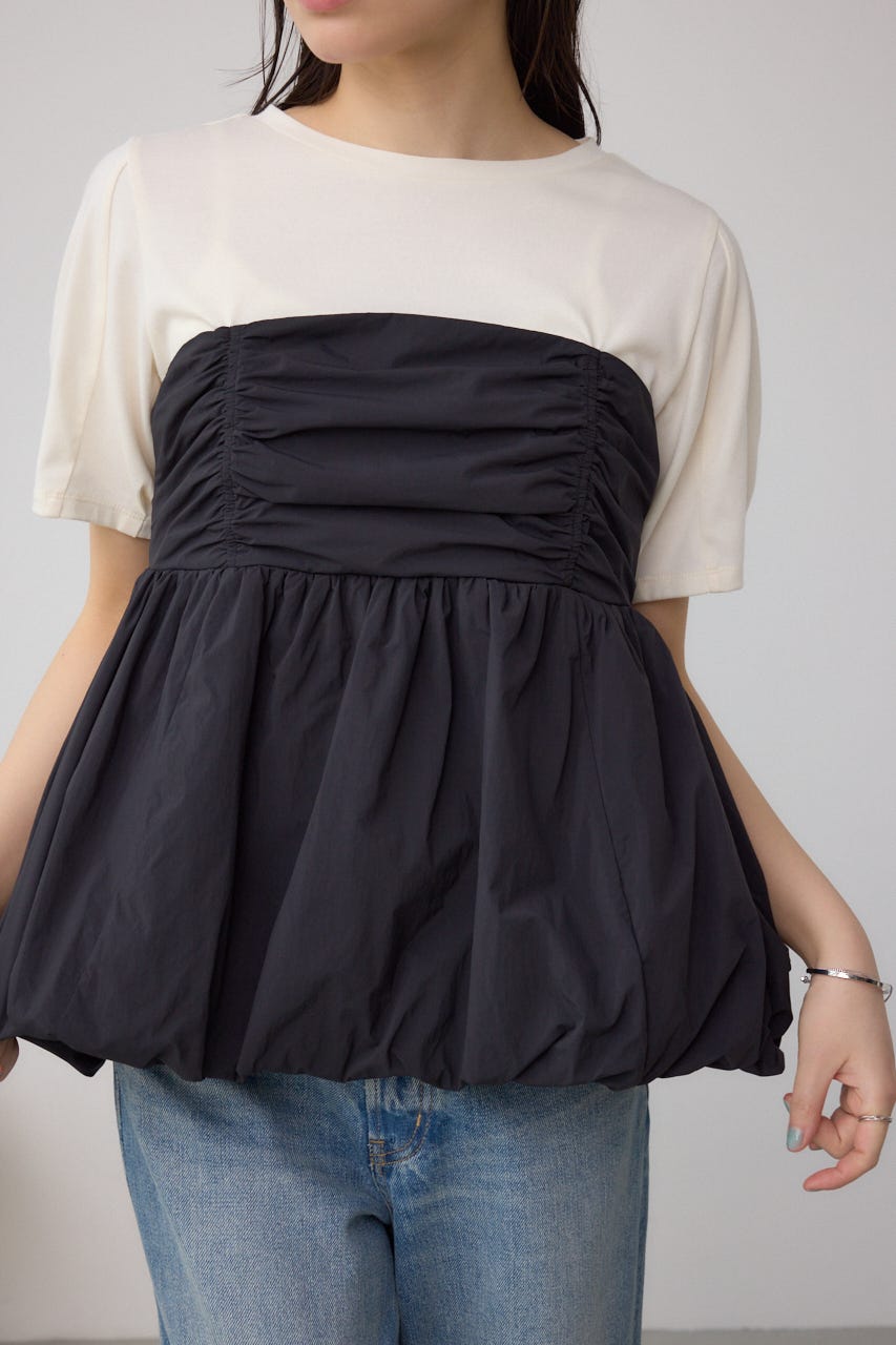 AZUL BY MOUSSY | ペプラムバルーントップス (Tシャツ・カットソー