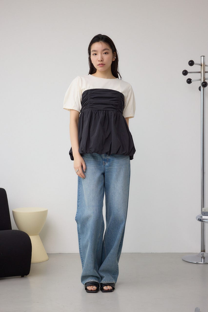 ペプラムバルーントップス BLK M