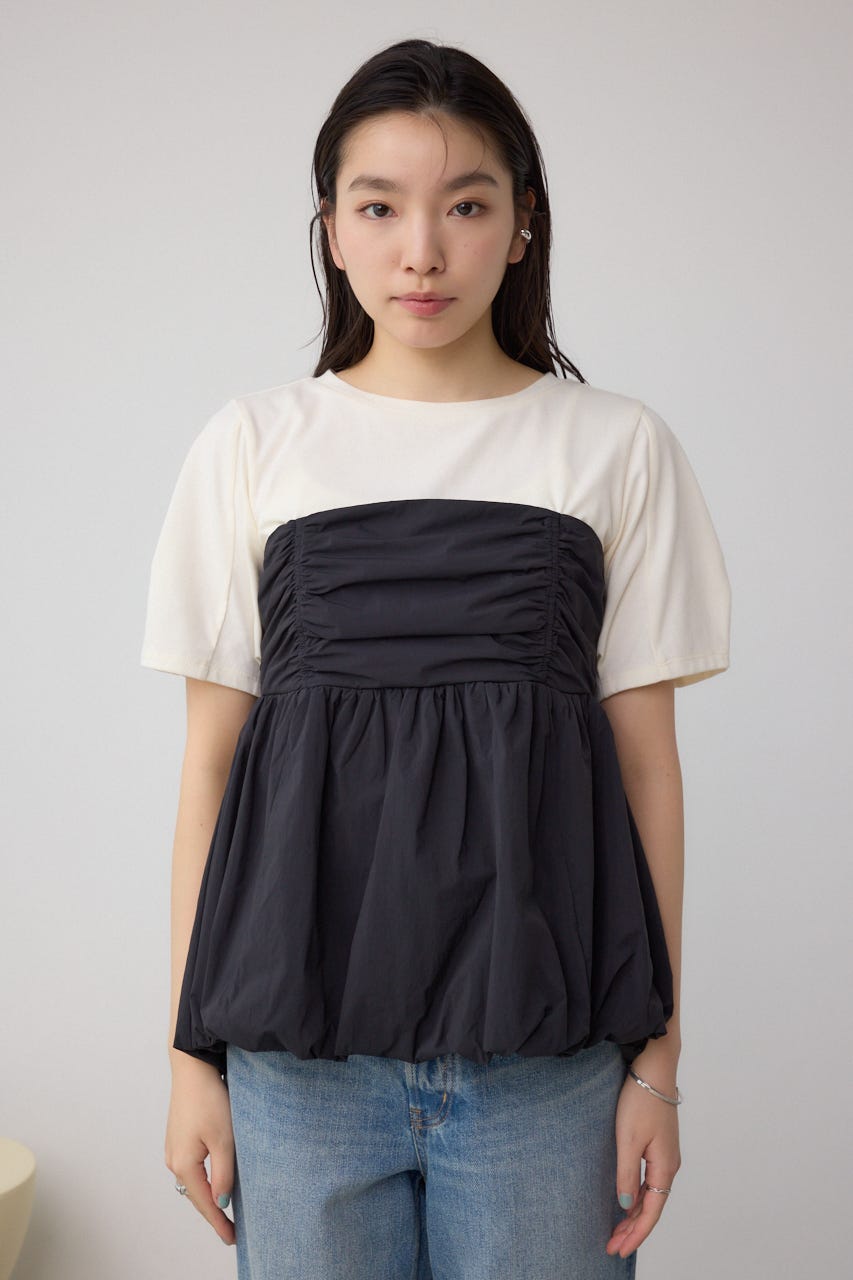 ペプラムバルーントップス BLK M