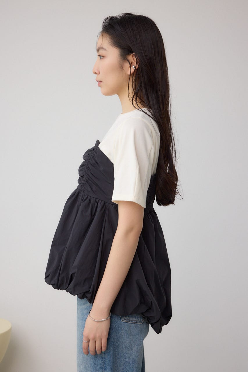 ペプラムバルーントップス BLK M
