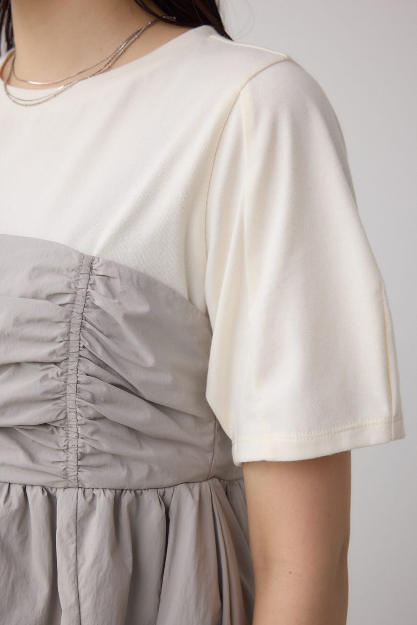 ペプラムバルーントップス GRY M