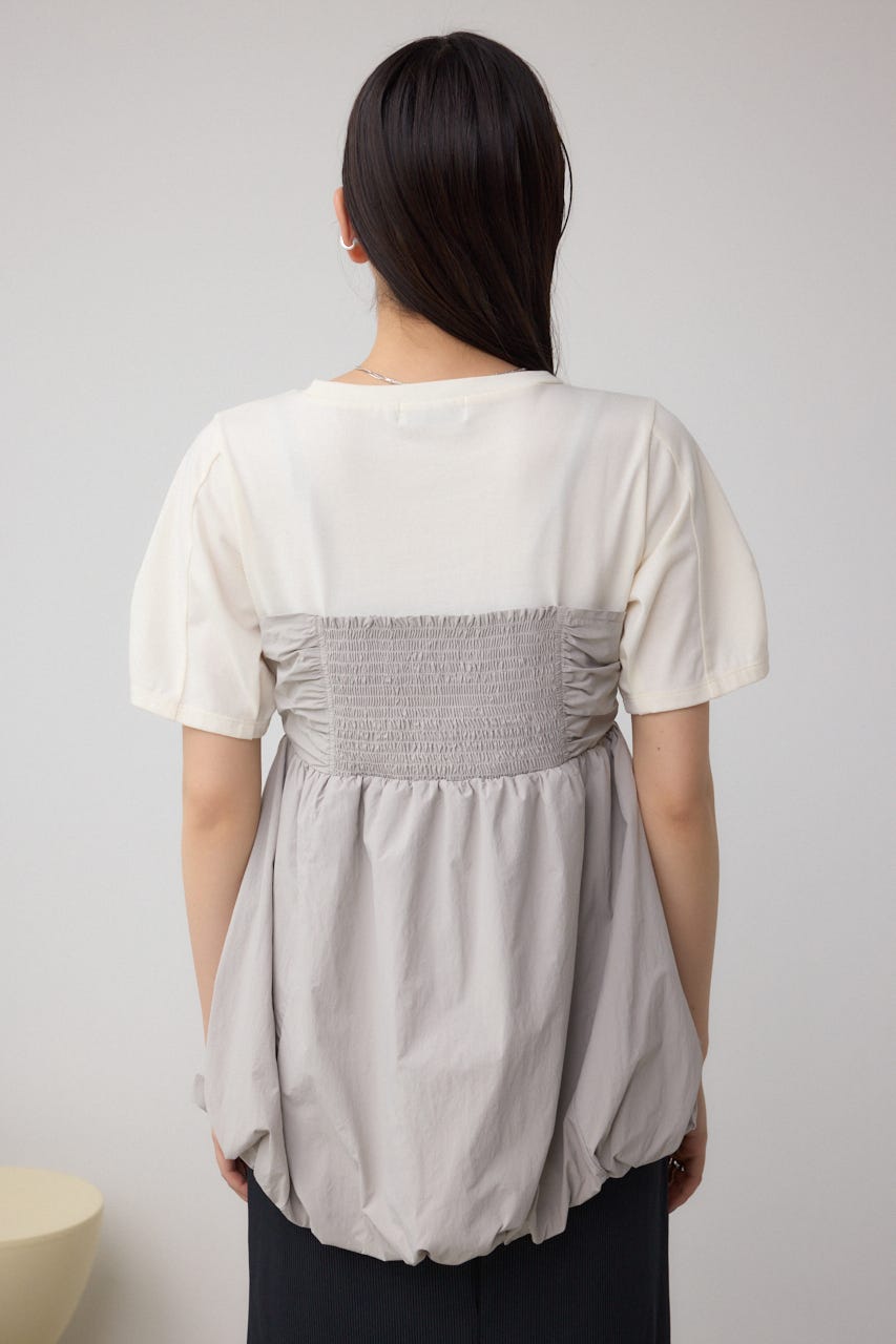 ペプラムバルーントップス GRY M
