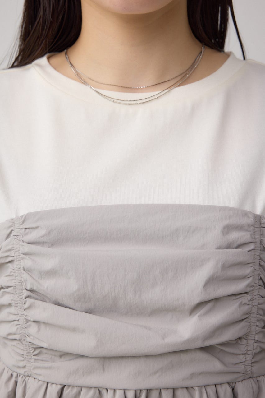 ペプラムバルーントップス GRY M