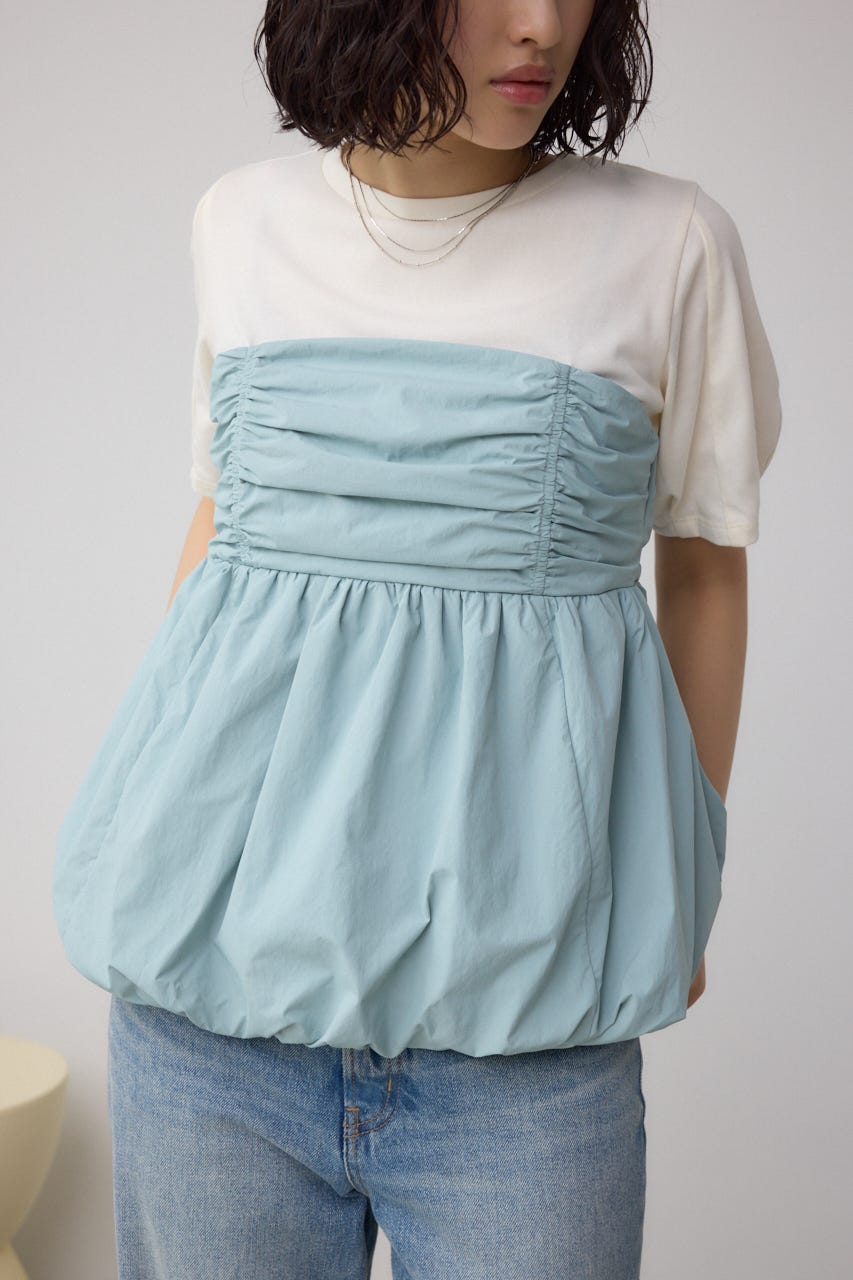 AZUL BY MOUSSY | ペプラムバルーントップス (Tシャツ・カットソー