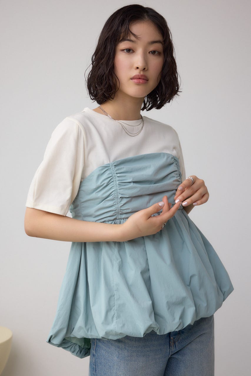 AZUL BY MOUSSY | ペプラムバルーントップス (Tシャツ・カットソー