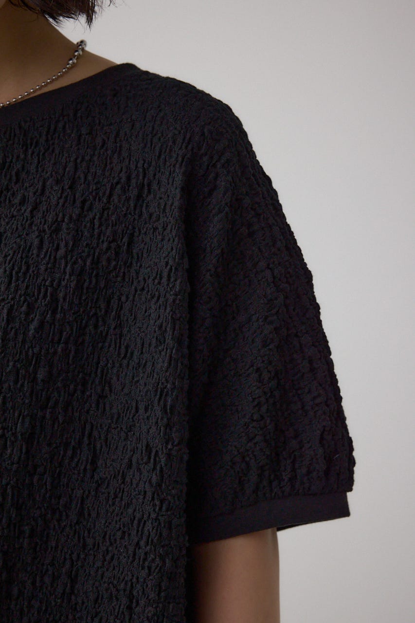 カットジャカードトップス BLK FREE