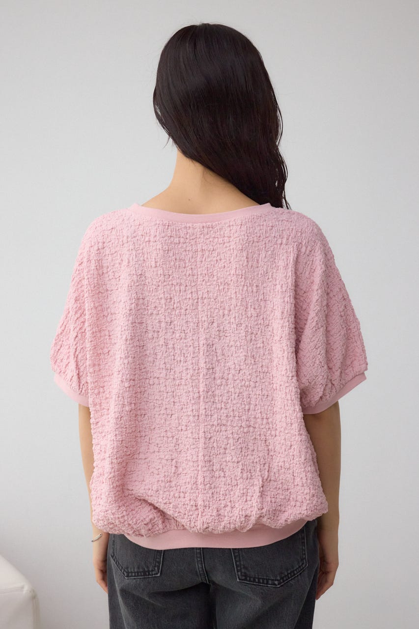 カットジャカードトップス L/PNK FREE