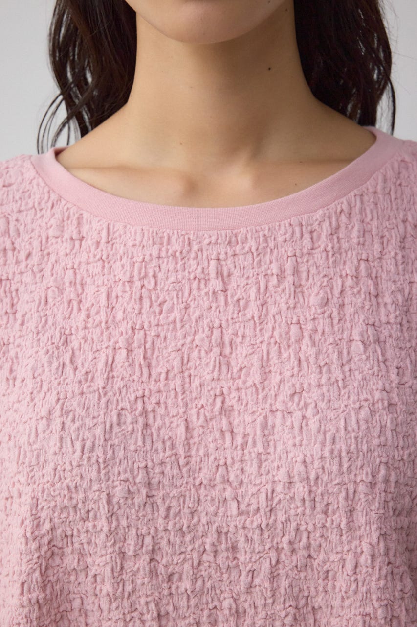 カットジャカードトップス L/PNK FREE