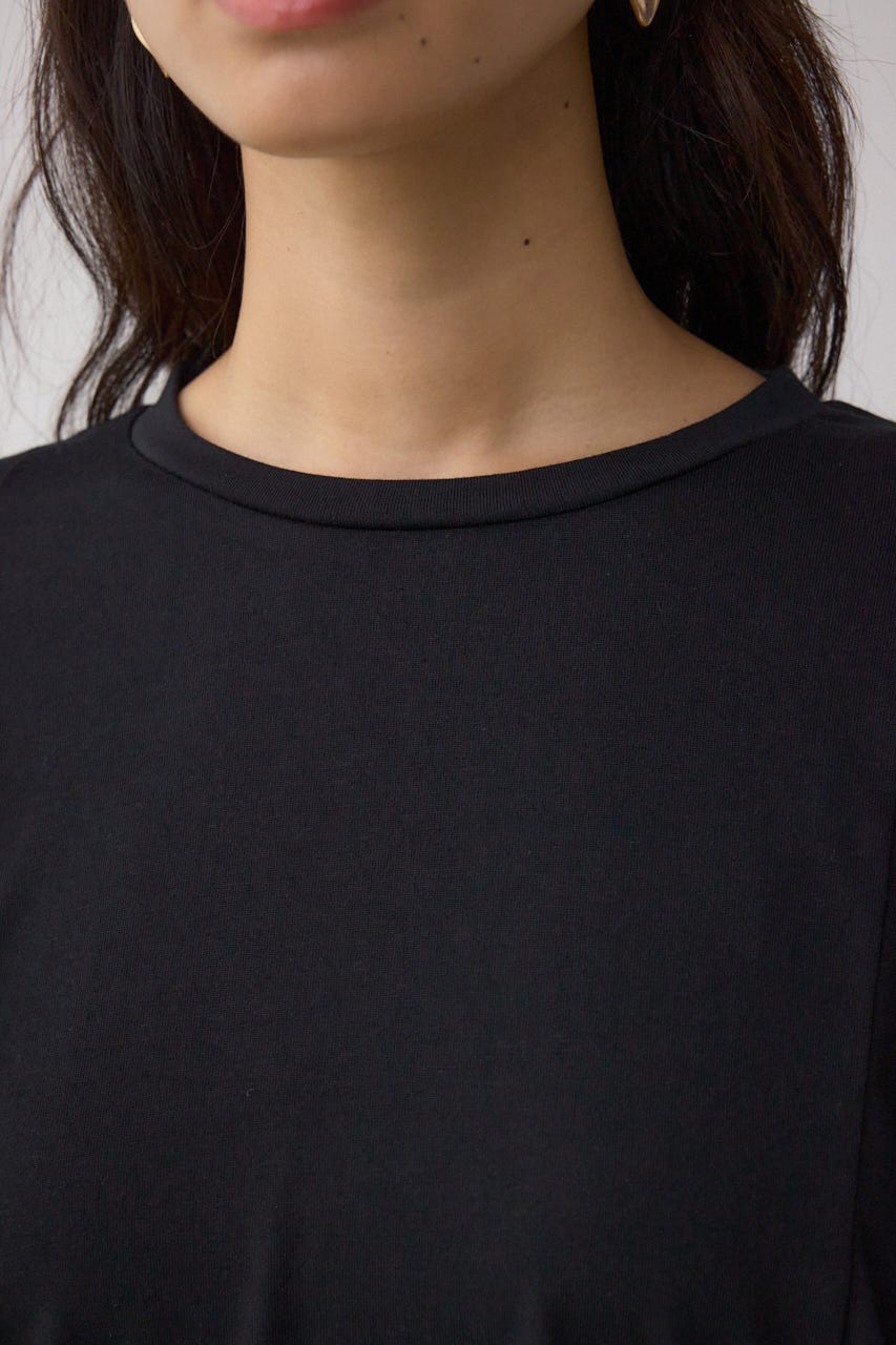 ラッフルカットトップス BLK S