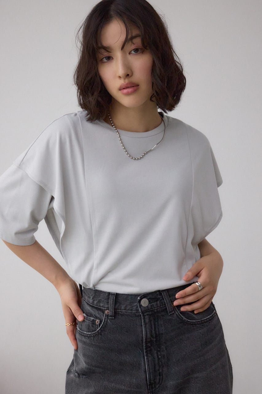 ラッフルカットトップス L/GRY M