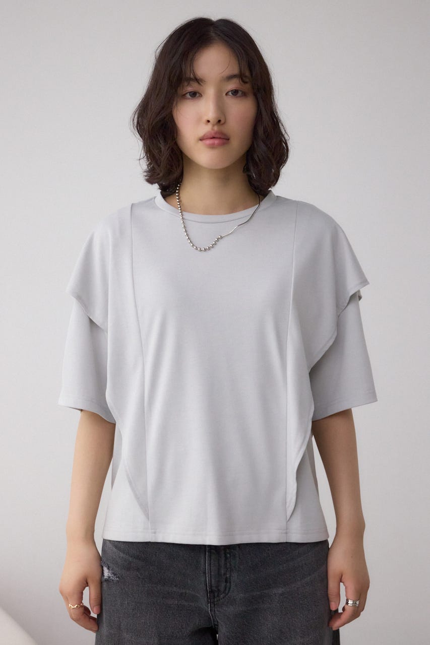 ラッフルカットトップス L/GRY M