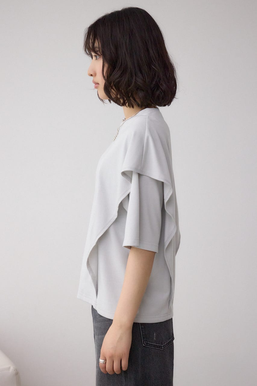 ラッフルカットトップス L/GRY M