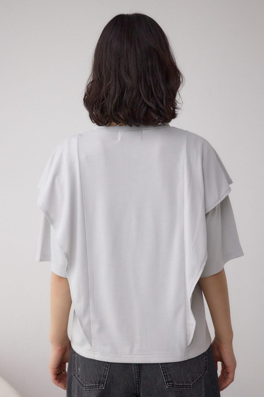 ラッフルカットトップス L/GRY M