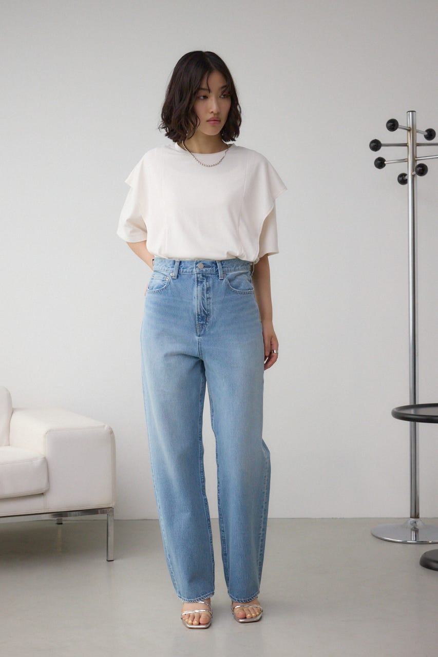 ラッフルカットトップス O/WHT M