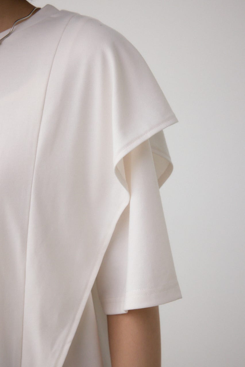 ラッフルカットトップス O/WHT M