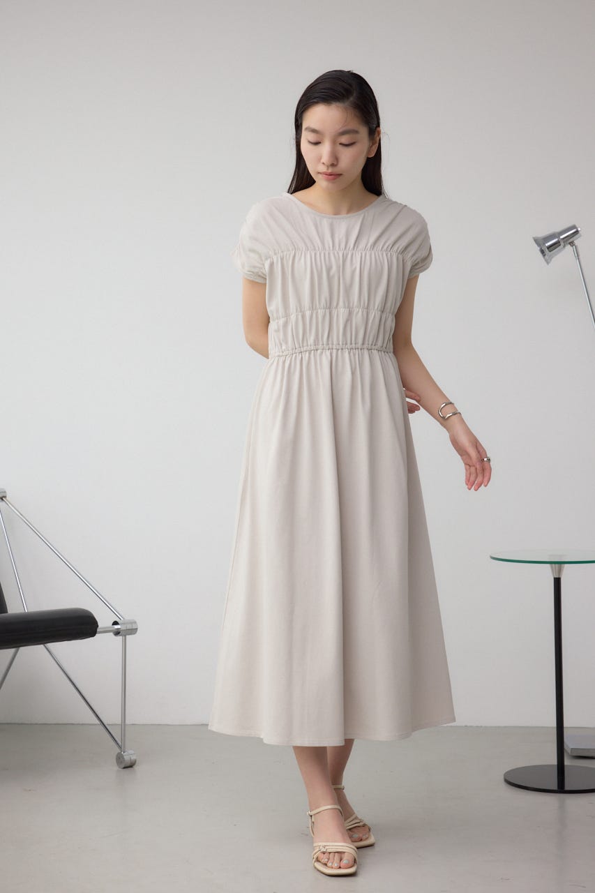 ◆MICHAA 袖なし タック ディテール ワンピース ◇MICHAA 袖なし タック ディテール ワンピース ワンピース