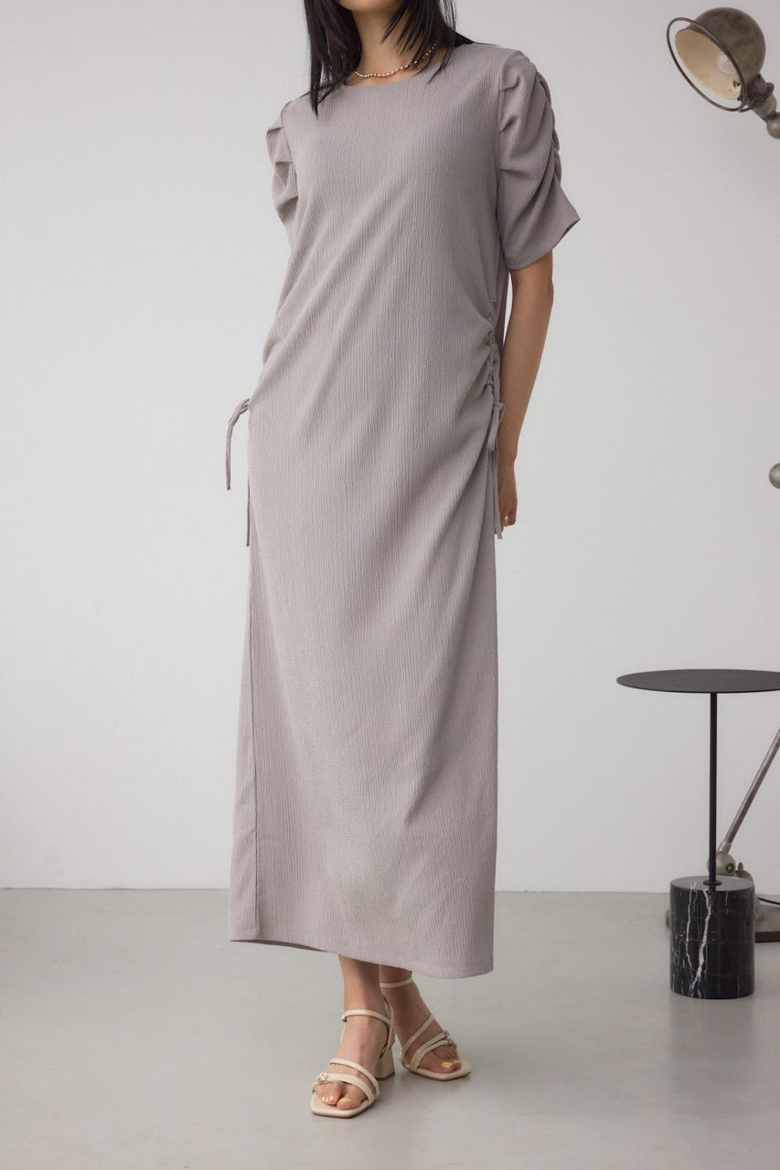 サイドシャーリングワンピース L/GRY FREE