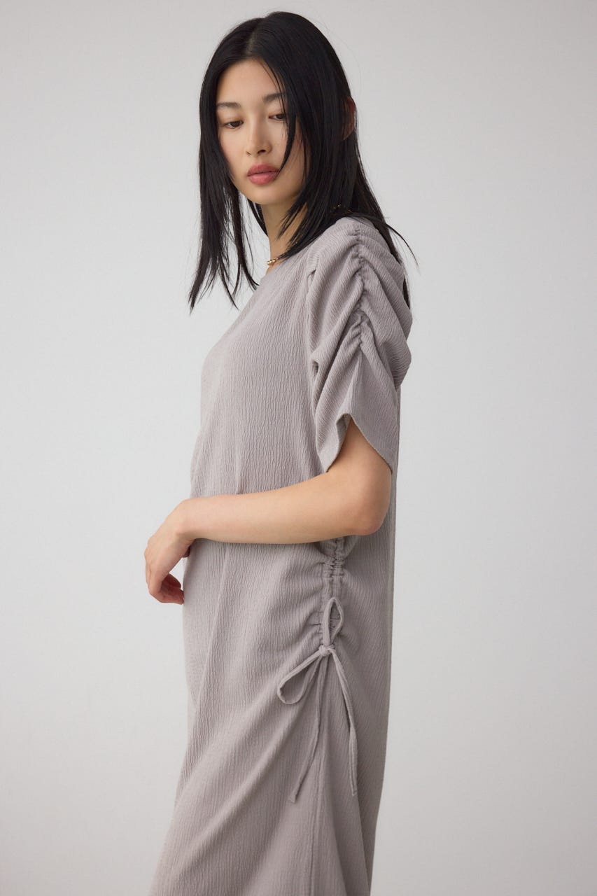 サイドシャーリングワンピース L/GRY FREE