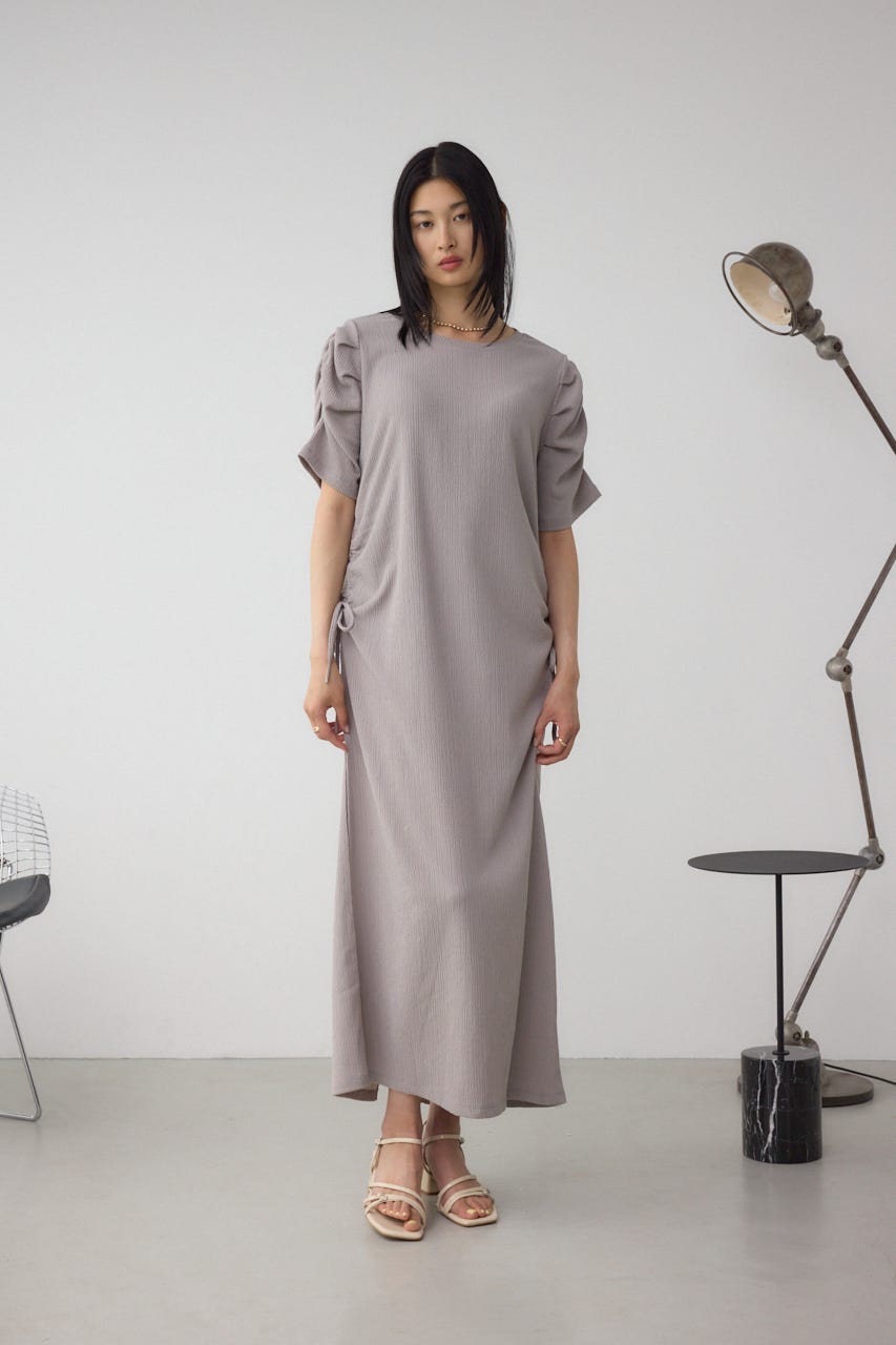 サイドシャーリングワンピース L/GRY FREE