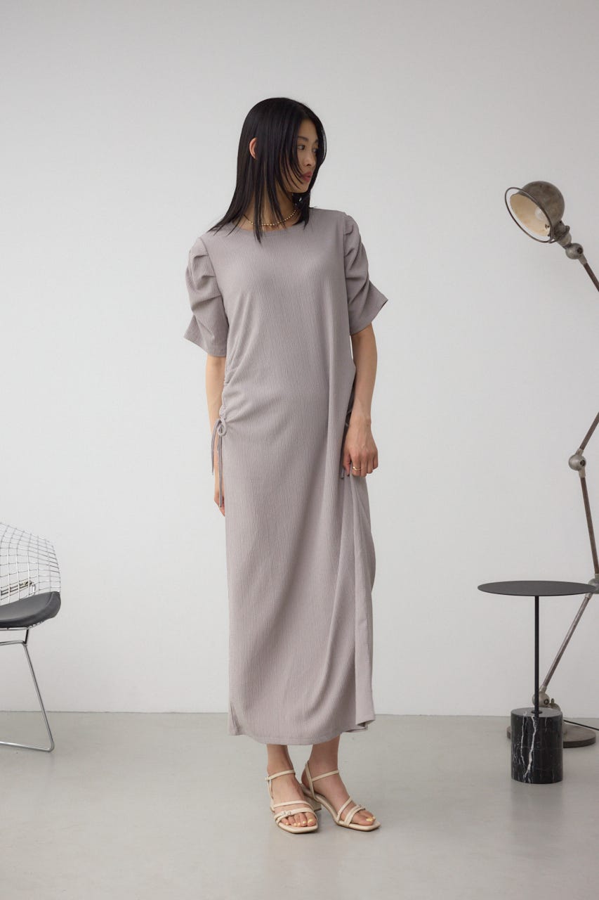 サイドシャーリングワンピース L/GRY FREE