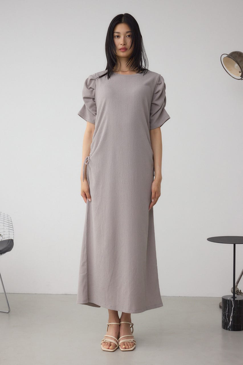 サイドシャーリングワンピース L/GRY FREE