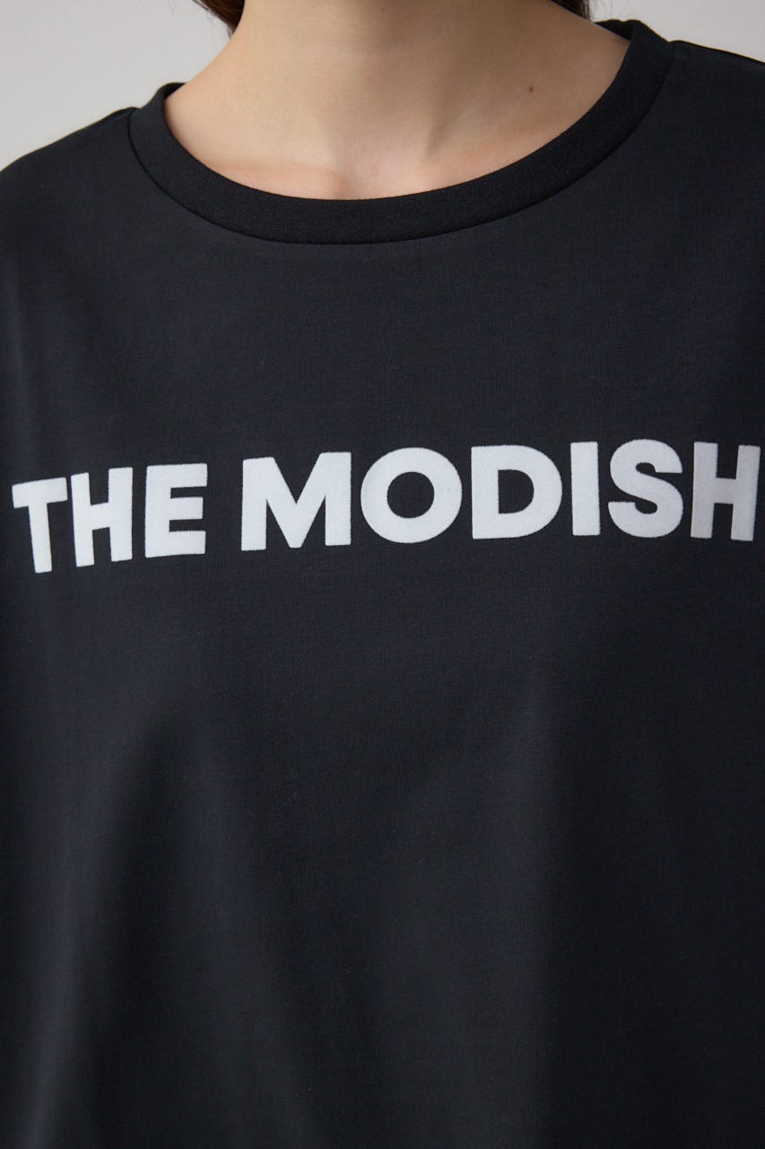 フロッキープリントTシャツ BLK FREE