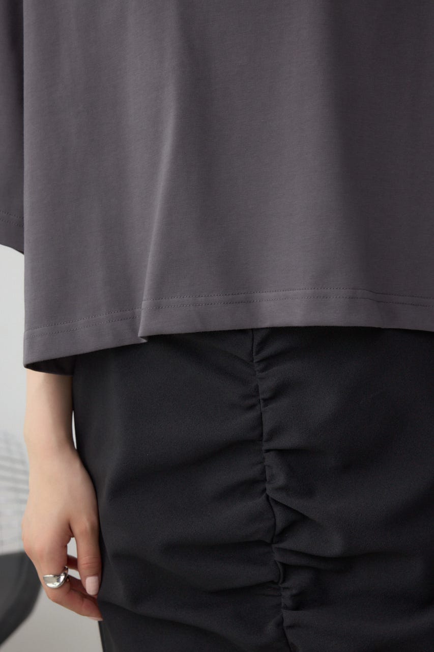 フロッキープリントTシャツ C.GRY FREE