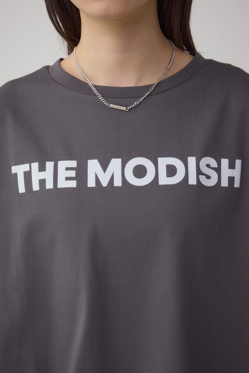 フロッキープリントTシャツ C.GRY FREE