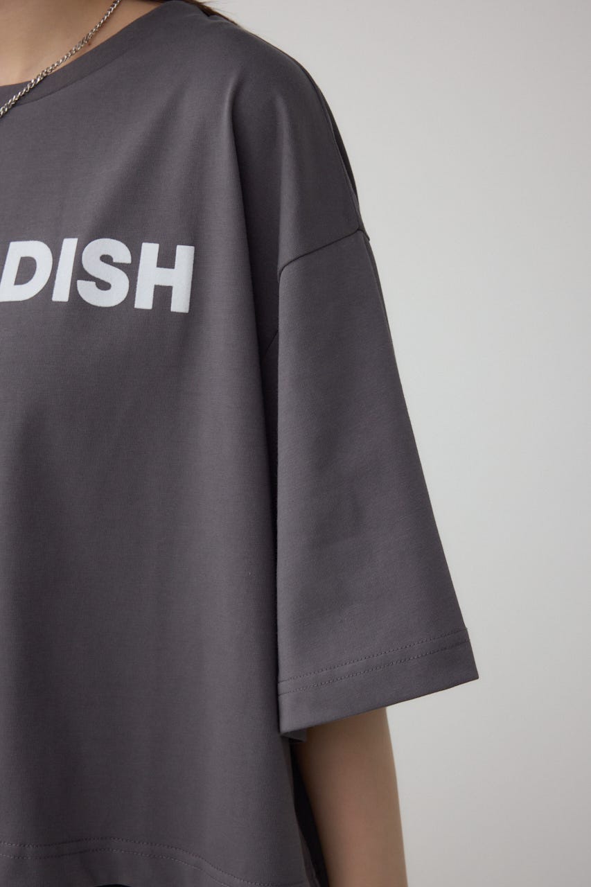 フロッキープリントTシャツ C.GRY FREE