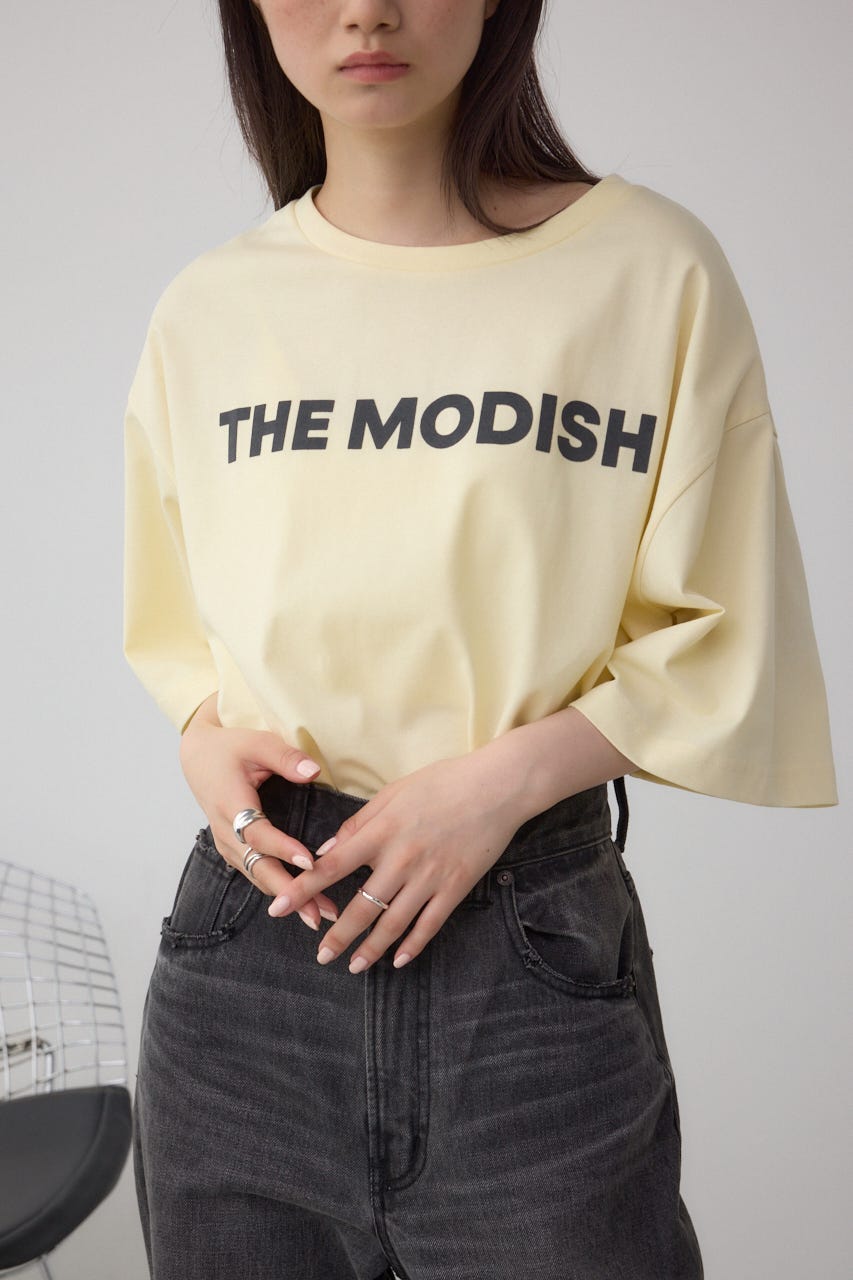 フロッキープリントTシャツ L/YEL FREE