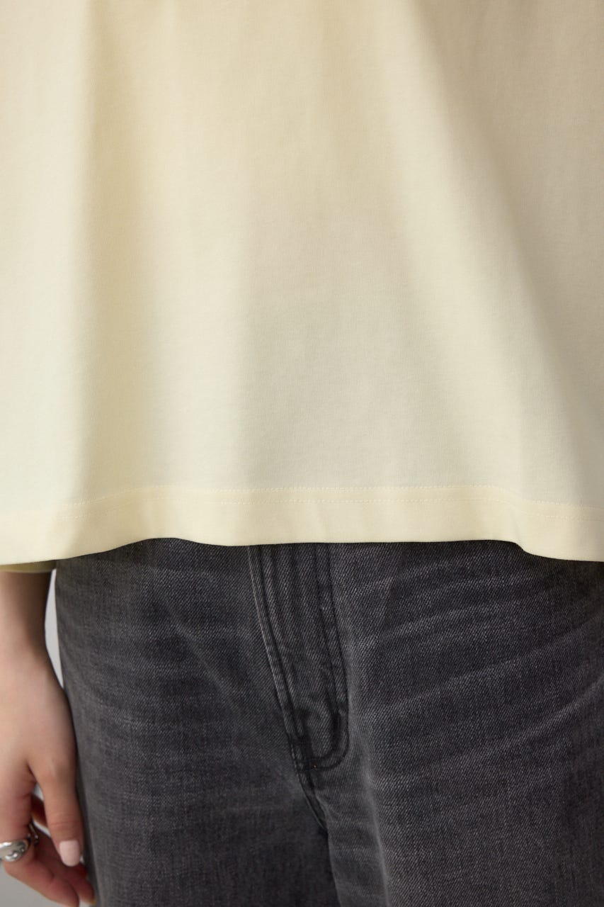 フロッキープリントTシャツ L/YEL FREE