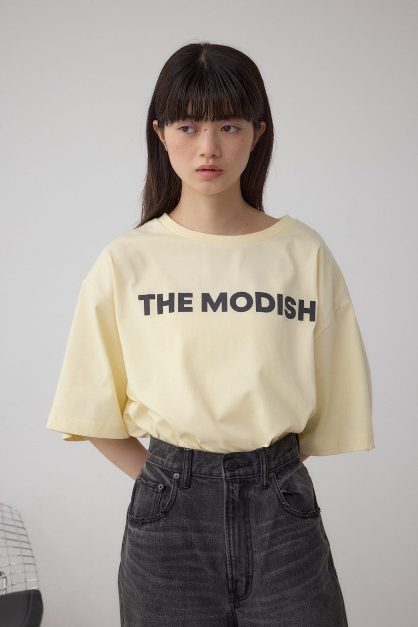 フロッキープリントTシャツ L/YEL FREE