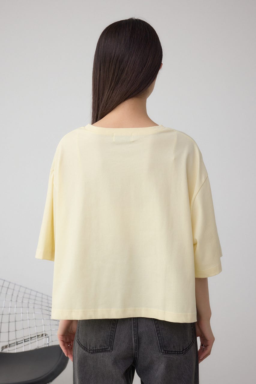 フロッキープリントTシャツ L/YEL FREE