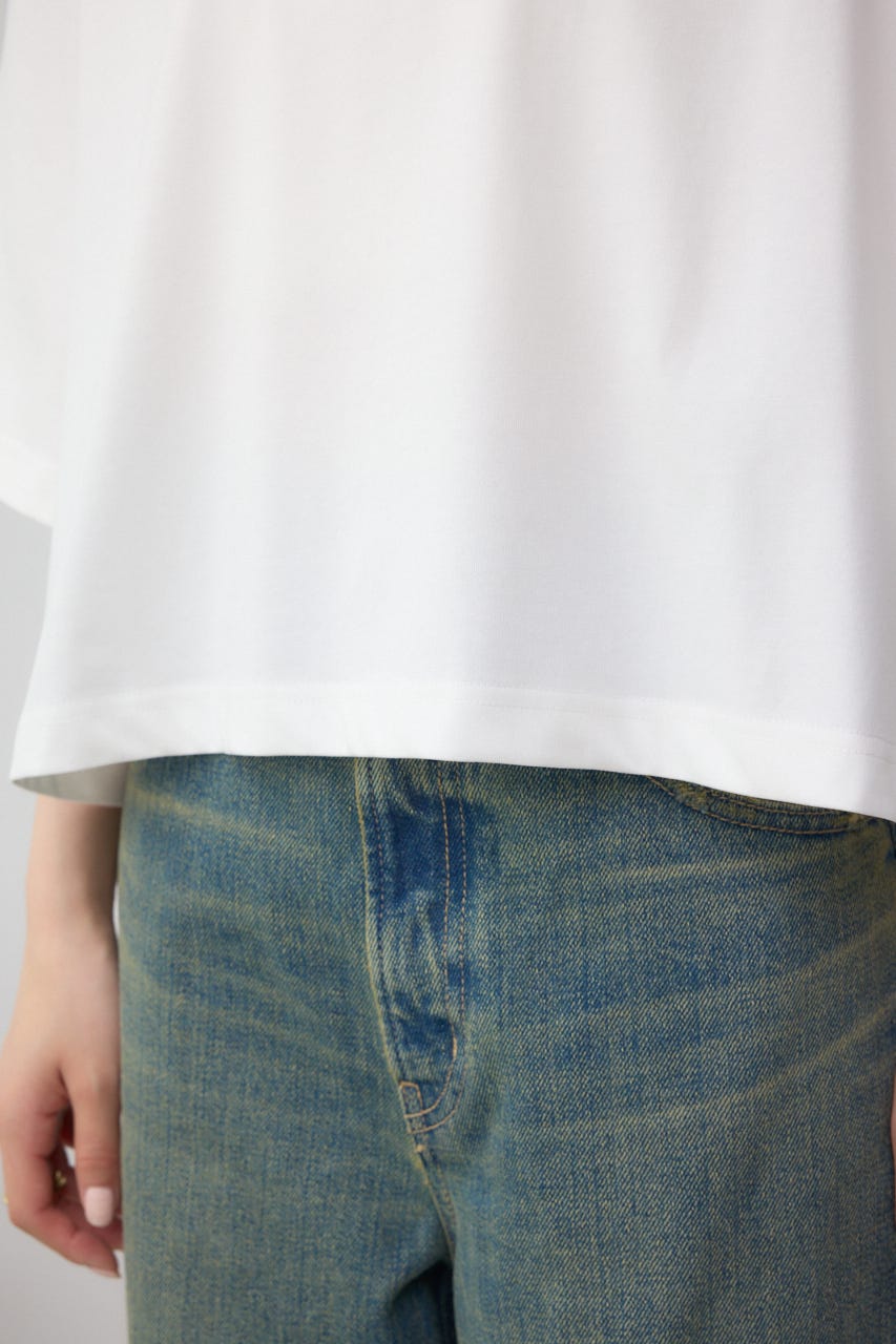 フロッキープリントTシャツ WHT FREE