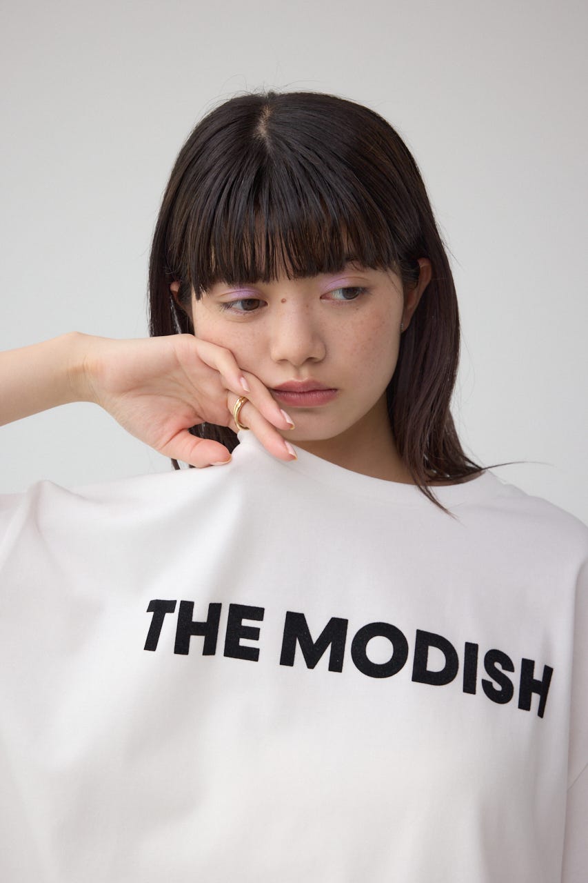 フロッキープリントTシャツ WHT FREE