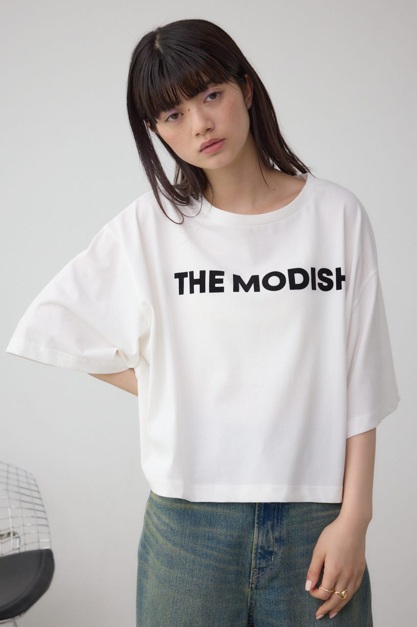 フロッキープリントTシャツ WHT FREE