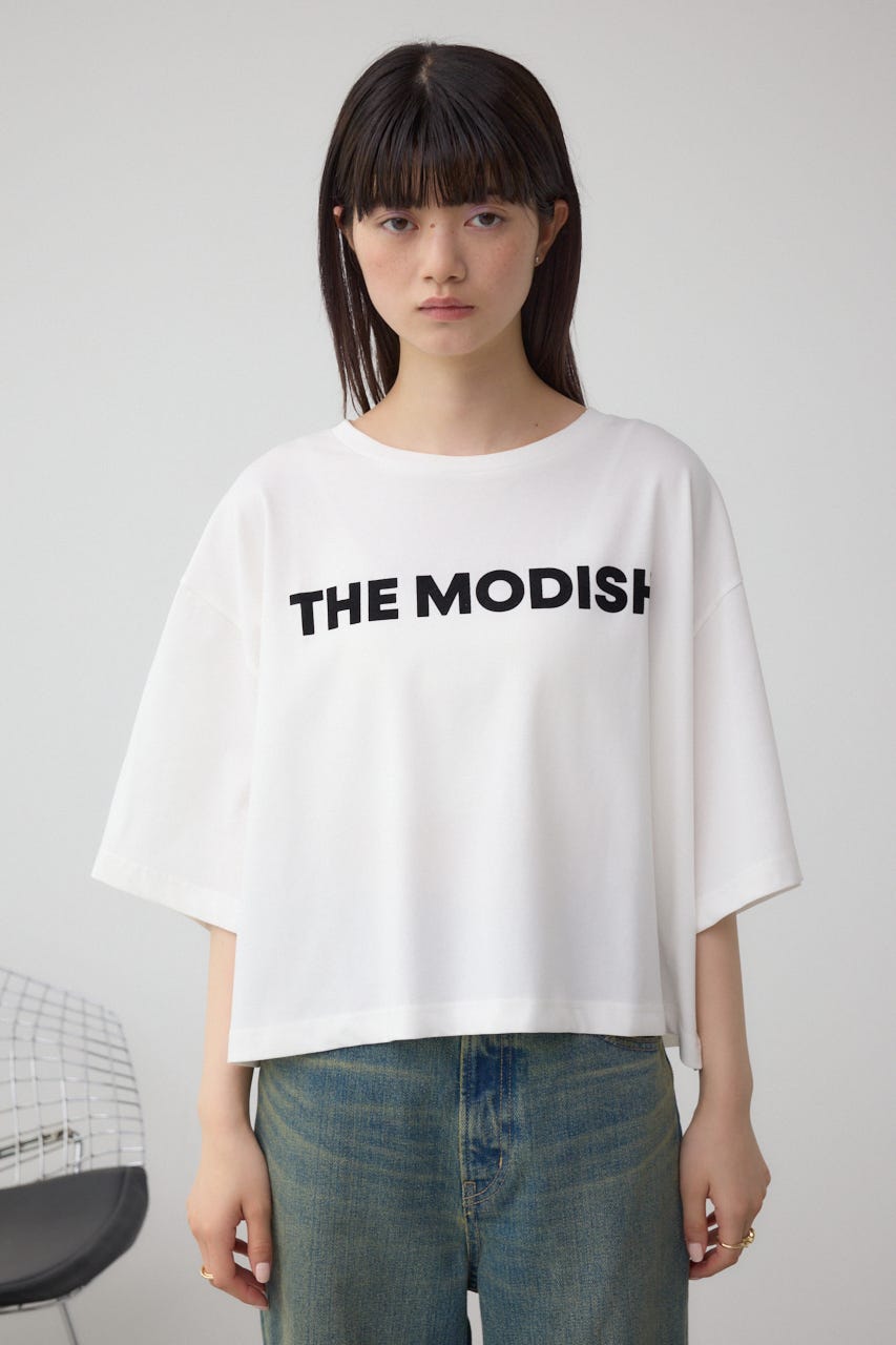 フロッキープリントTシャツ WHT FREE