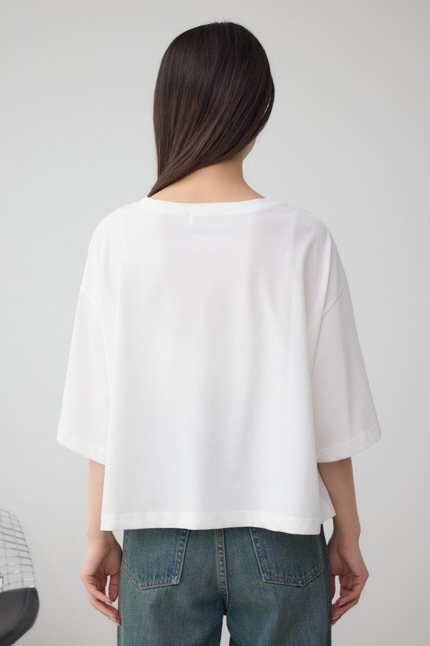 フロッキープリントTシャツ WHT FREE