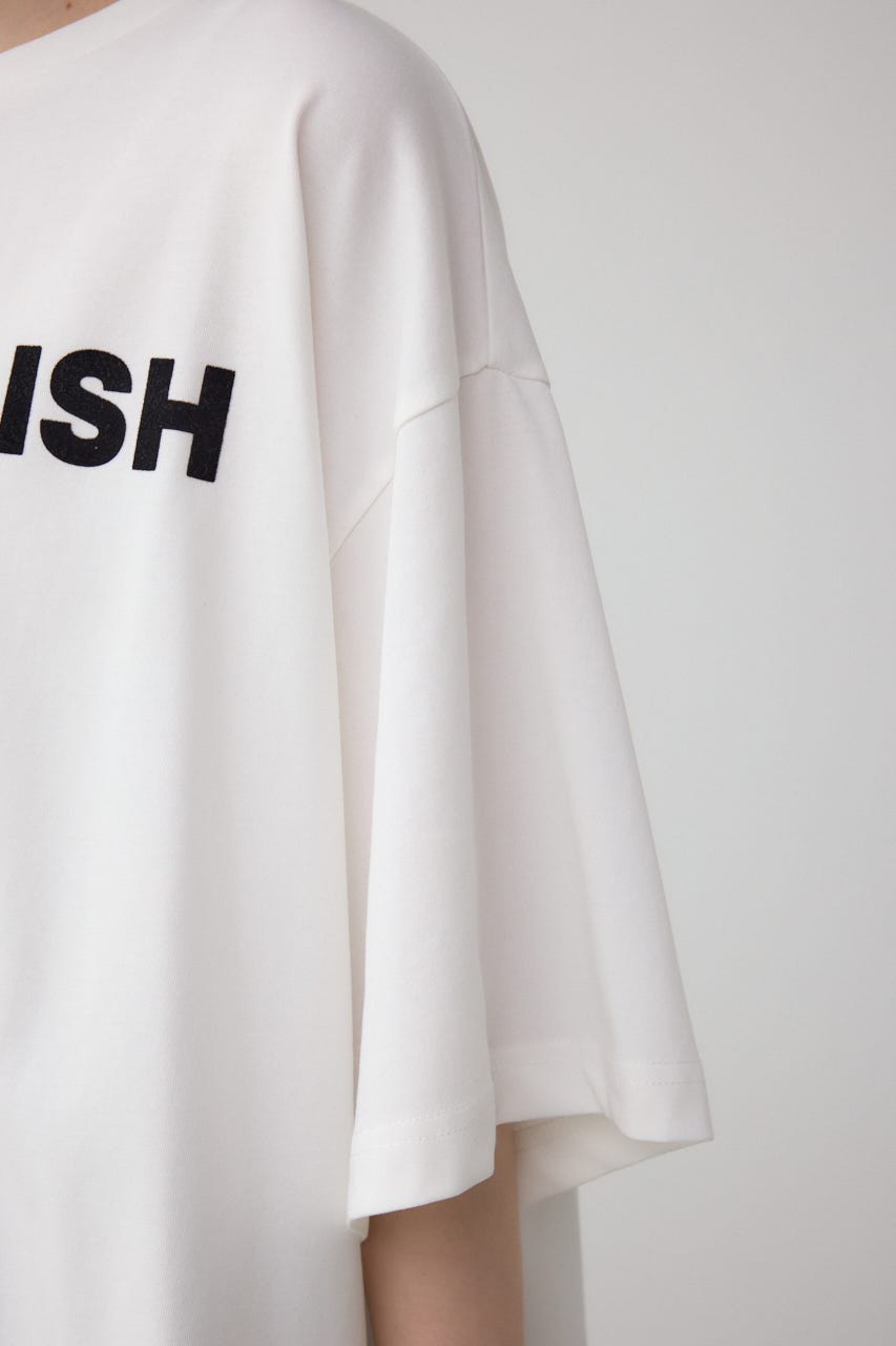 フロッキープリントTシャツ WHT FREE