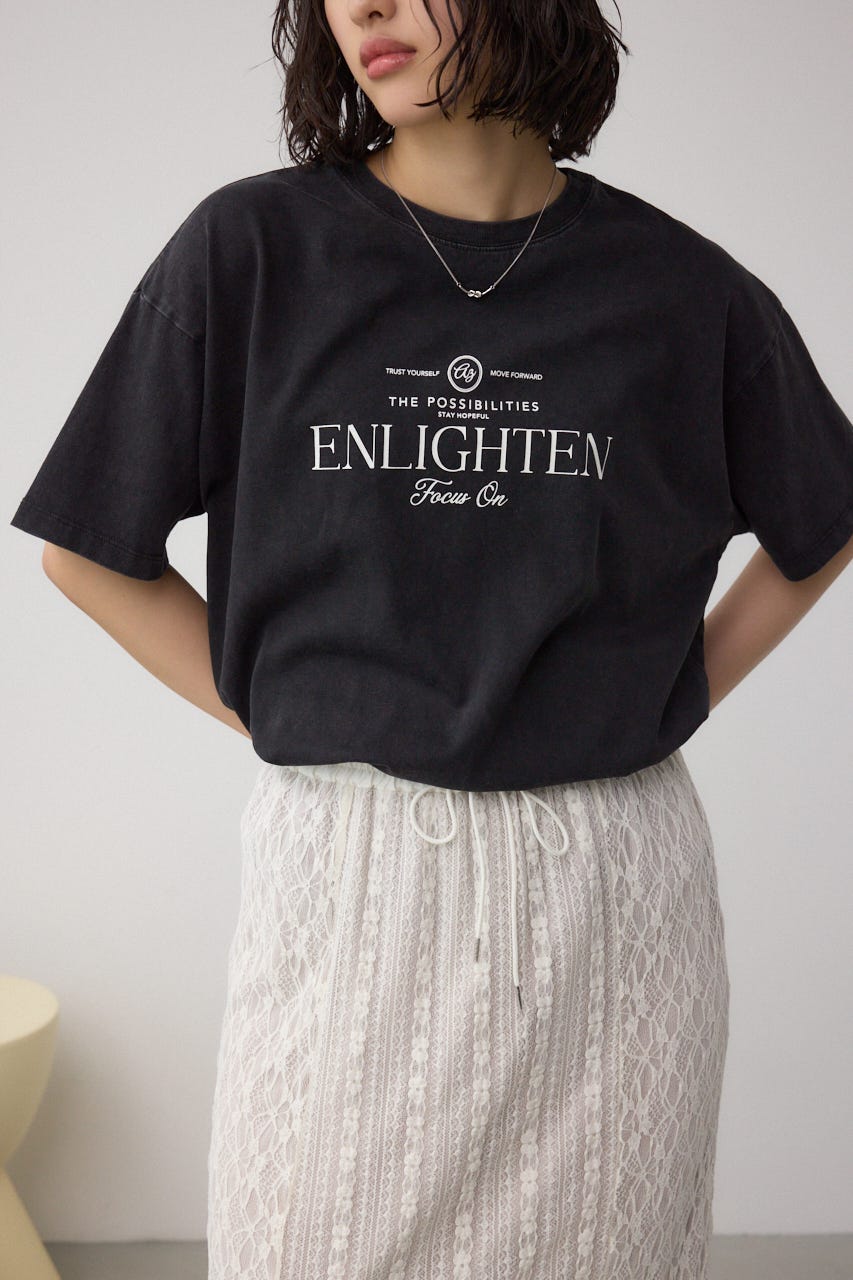カコウプリントTシャツ C.GRY M