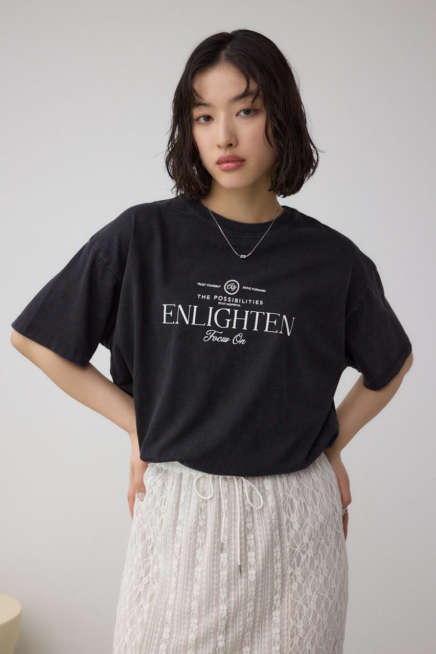 カコウプリントTシャツ C.GRY M