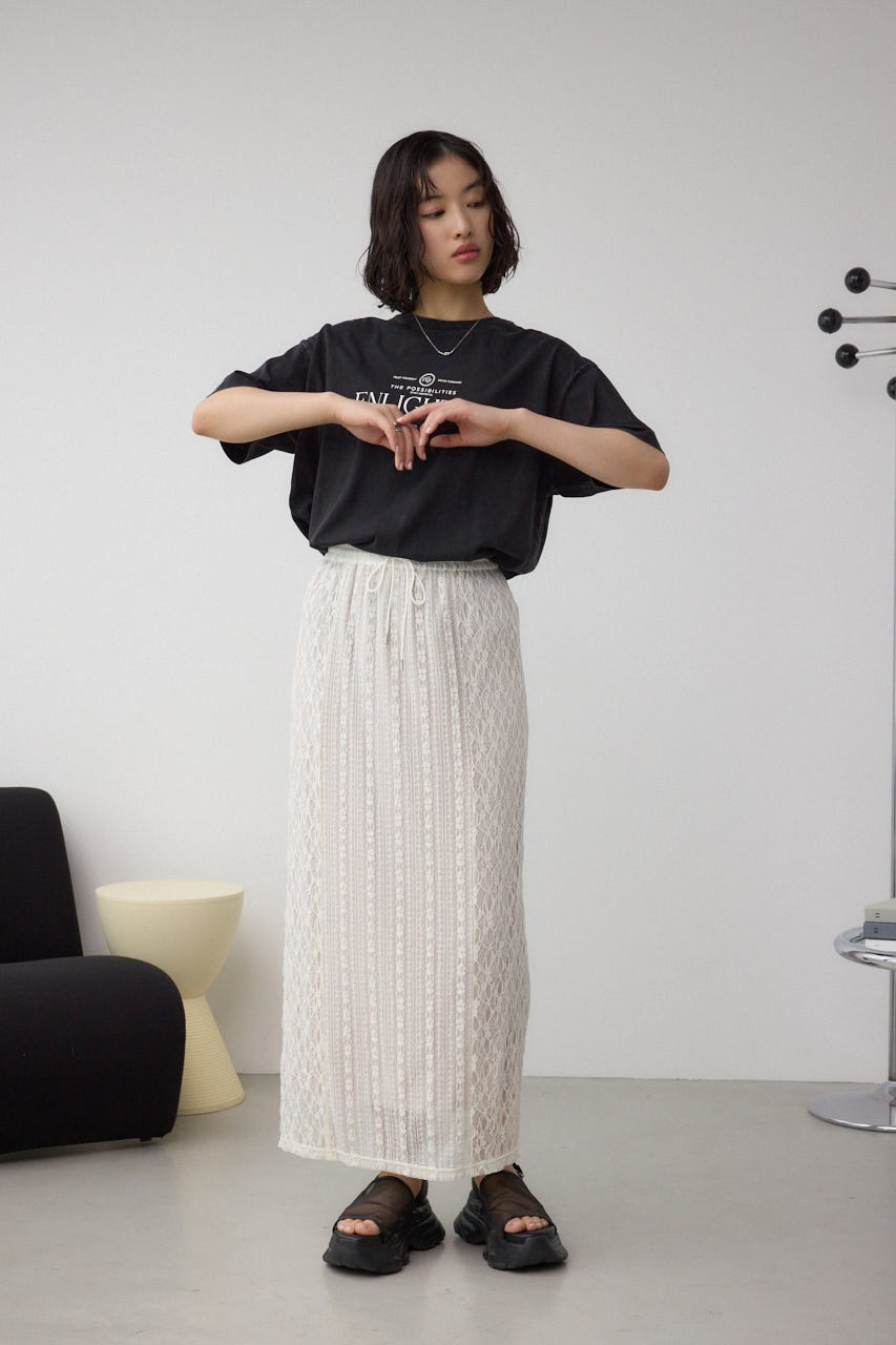 カコウプリントTシャツ C.GRY M