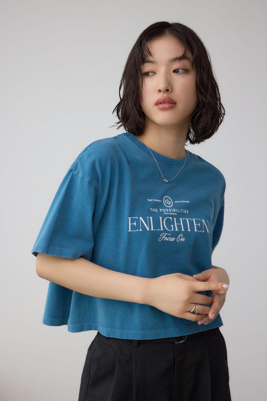 カコウプリントTシャツ D/BLU M