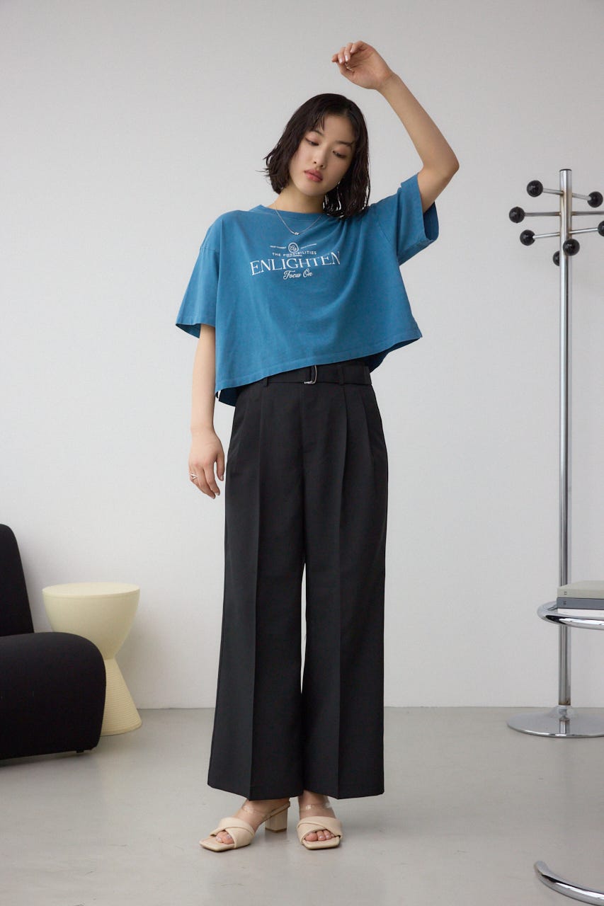 カコウプリントTシャツ D/BLU M
