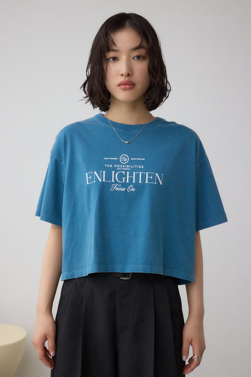 カコウプリントTシャツ D/BLU M